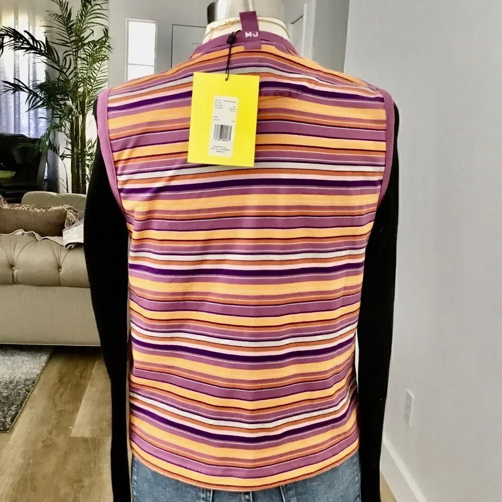 MARC JACOBS HORIZONTAL STRIPES LOGO TANK SIZE LARGE - Picture 5 of 8